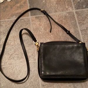 Leather Fossil crossbody purse